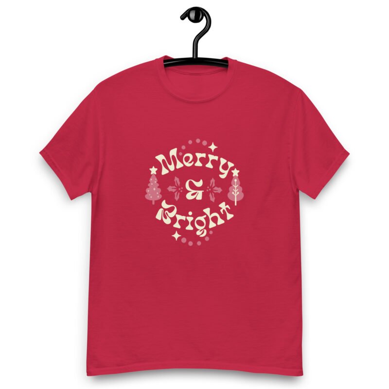 Unisex Christmas Merry & Bright T-Shirt - Image 4