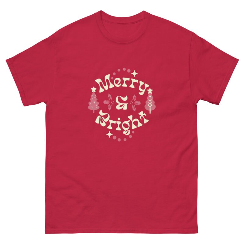 Unisex Christmas Merry & Bright T-Shirt - Image 6